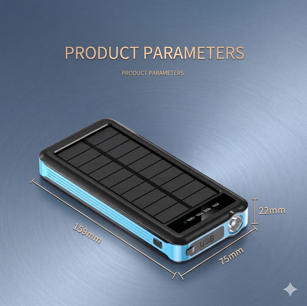 Solar Power Bank Comes with 4 Cables 50000mA Magnetic Wireless Fast Charging Mobile Supply Battery for iPhone Samsung